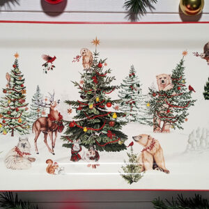Pottery Barn Enchanted Forest Serving Platter 17" NIB Christmas Holiday