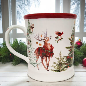 Pottery Barn Enchanted Forest Stoneware Mug 11 OZ